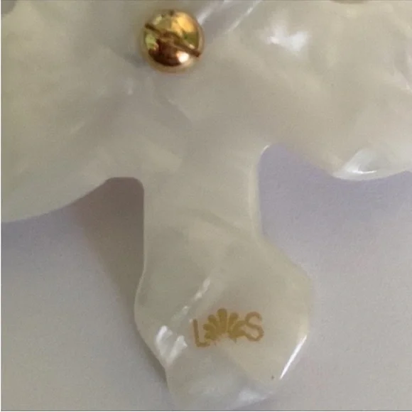 Lele Sadoughi ivory White Floral crystal stud Earrings - Picture 5 of 7